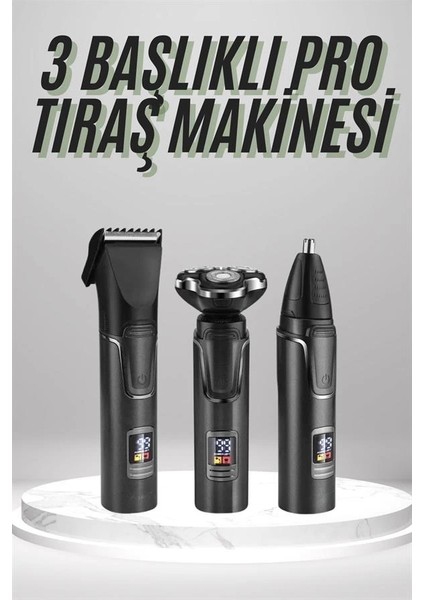 Dijital Göstergeli 3 Başlıklı Tıraş Makinesi Islak Kuru Lazer Öncesi Günlük fiyatları