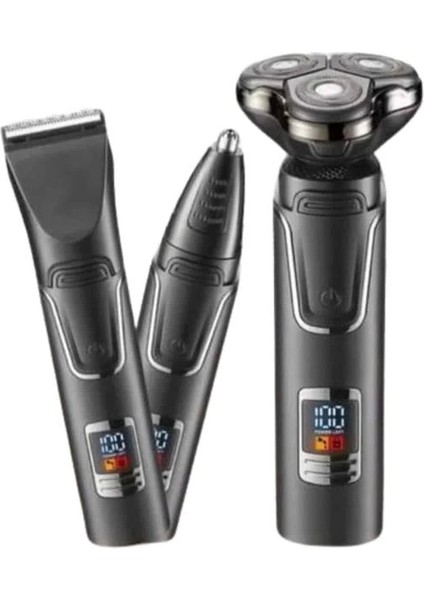 Dijital Göstergeli 3 Başlıklı Tıraş Makinesi Islak Kuru Lazer Öncesi Günlük indirimleri