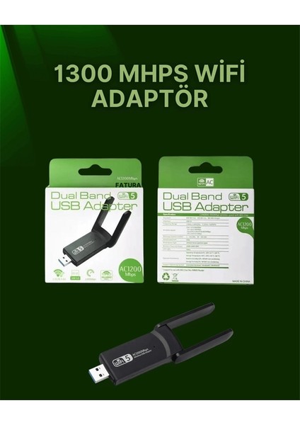 USB 3.0 Wireless Adaptör – 2.4ghz & 5ghz Destekli fiyatları