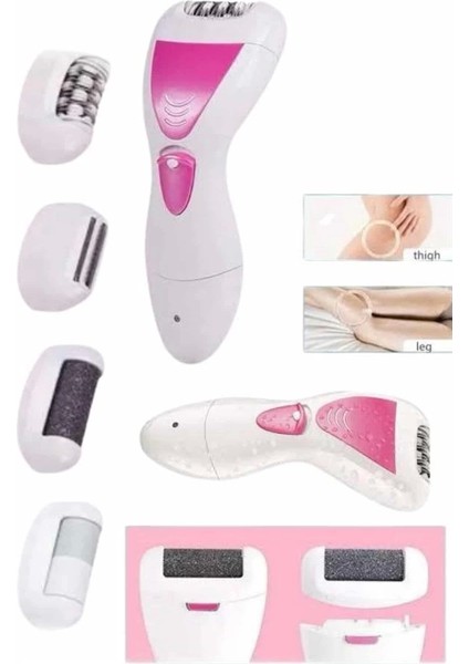 4 Başlıklı Bakım Cihazı Epilatör Tüy Alma Makinesi Topuk Törpüsü