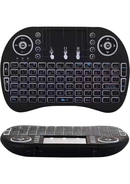 Kablosuz Türkçe Q Klavye Rgb Işıklı Televizyon Ps3 Dokunmatik Mouse indirimleri