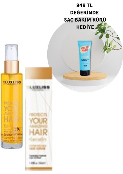 Kırılma Kopma Karşıtı ,güçlendirici ,yenileyici Organik Vegan , Yoğun Keratin Protein Saç Serumu