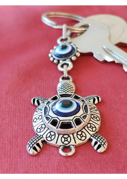 Nazar Boncuklu Metal Kaplumbağa Anahtarlık indirimleri