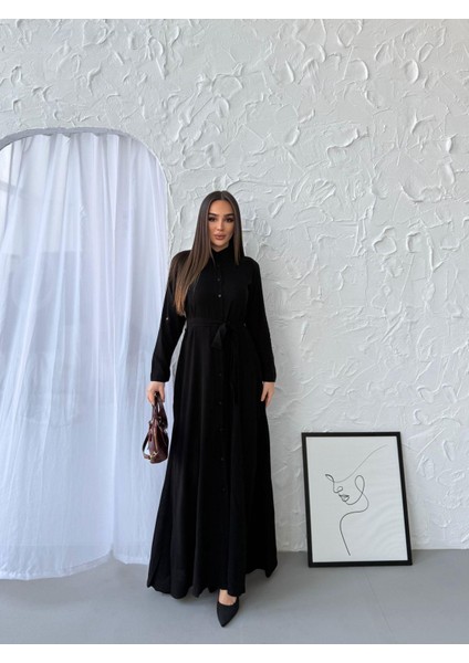 Salaş Kuşak Detay Gömlek Elbise modelleri