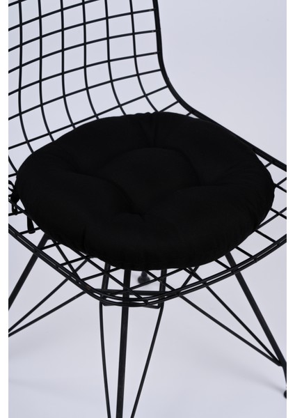 Lüx Defne Yuvarlak Sandalye-Tabure Minderi 37 cm SİYAH fiyatları