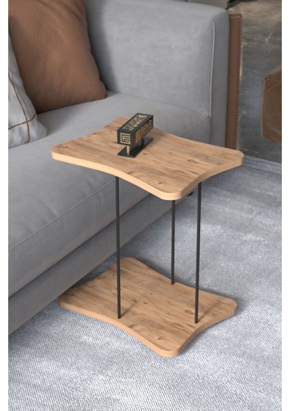 Yan Sehpa Tekerlekli Servis Sehpası Hnd Atlantik Çam