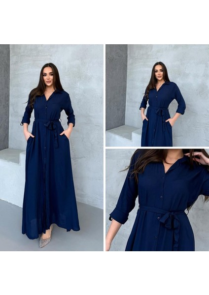 Salaş Kuşak Detay Gömlek Elbise fırsatları