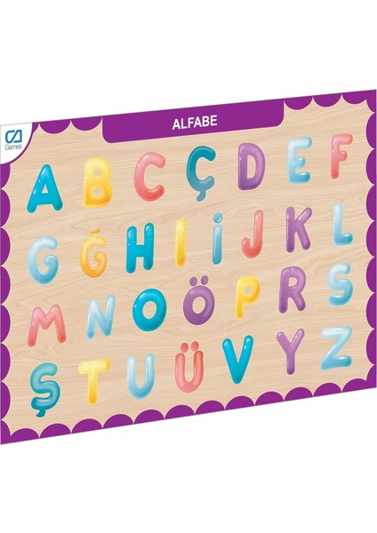 CAAHS-3208 Ca Games Ahşap Alfabe Bul-Tak