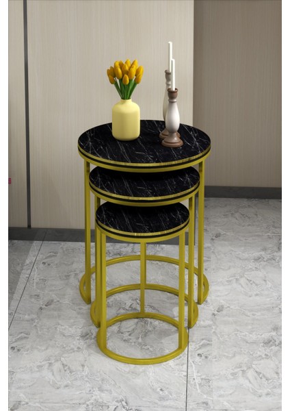 Zigon Sehpa C Lüx Çift Gold Bendir