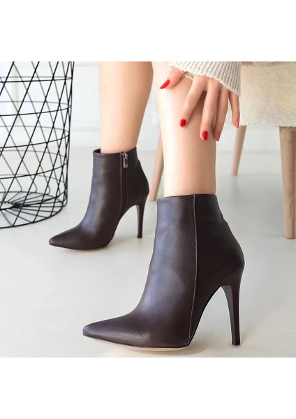 Blan Kahverengi Cilt Topuklu Bot fırsatları