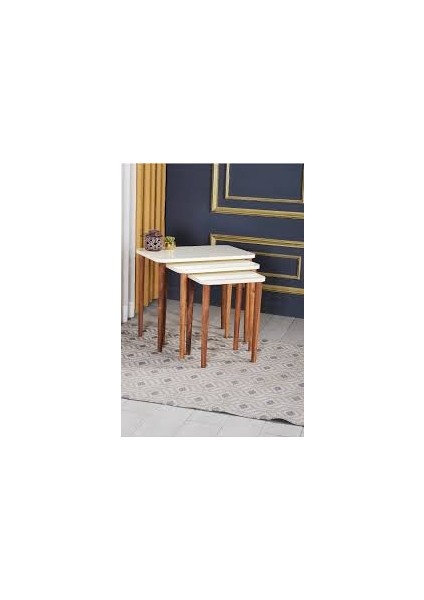 Zigon Sehpa Ahşap Torna Ayak Kare SIYAH-1002