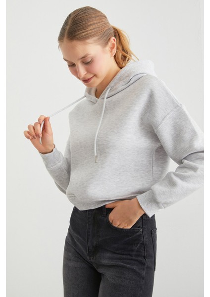 3 Iplik Basic Kapüşonlu Sweatshirt fiyatları
