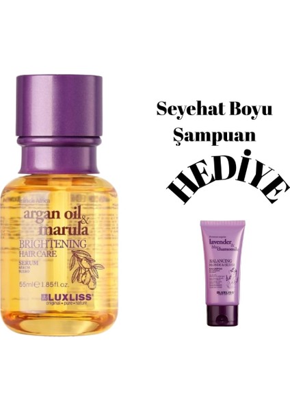 Argan Marula Saç Bakım Serumu Onarıcı , Besleyici, Isı Koruyucu, Saç Uzatıcı Etki