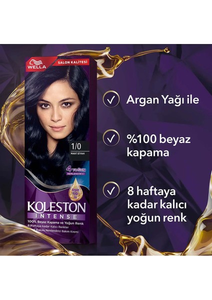 Koleston Intense Saç Boyası 1/0 Mavi Siyah - Salon Kalitesi indirimleri
