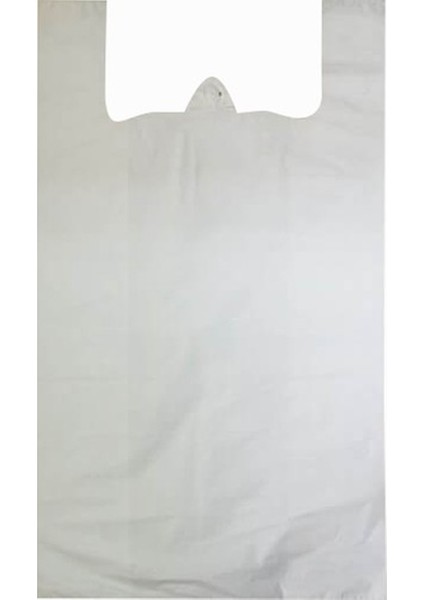 Beyaz Atlet Poşet Küçük Boy 25X45 cm Takriben 110 Adet 1 kg