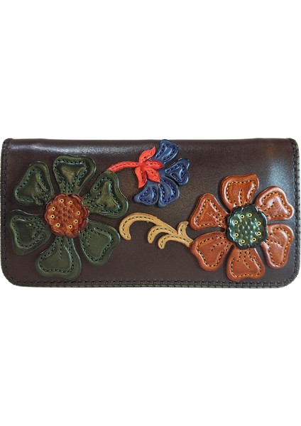 Oşum El Yapımı (Handmade) Çok Bölmeli, Bozuk Para ve Bol kartlık Alanlı Kadın Deri Cüzdan 40062 modelleri