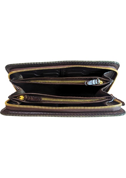 Oşum El Yapımı (Handmade) Çok Bölmeli, Bozuk Para ve Bol kartlık Alanlı Kadın Deri Cüzdan 40062 indirimleri