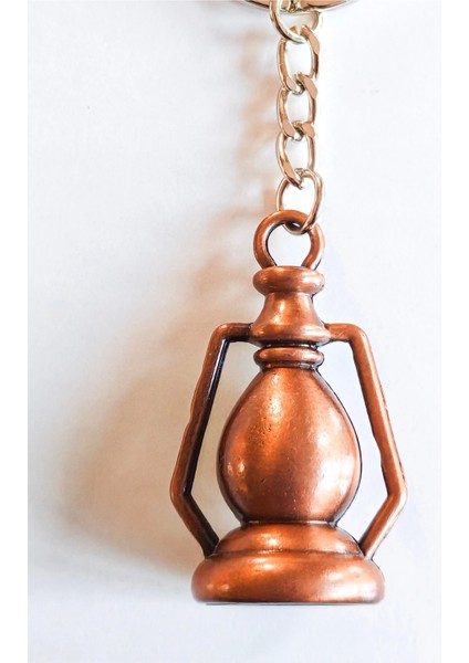 Metal Bakır Renkli Gaz Lambası Şeklinde Anahtarlık