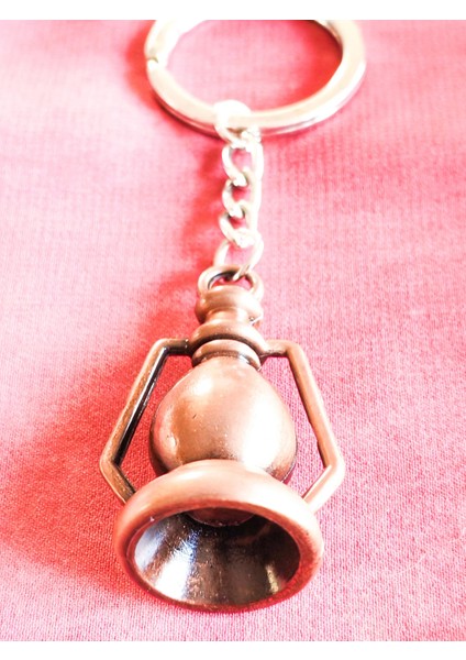 Metal Bakır Renkli Gaz Lambası Şeklinde Anahtarlık