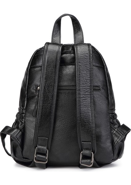 Barcelona Çok Cepli Günlük Orta Boy Kadın Kaliteli Sırt Çantası 1906 Siyah modelleri