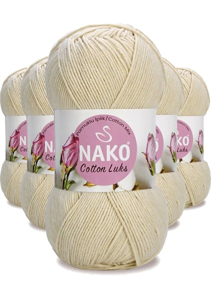 5 Adet Cotton Lüks Yelek Tunik Kazak Bluz Hırka Ipi Yünü Açık Bej 97543