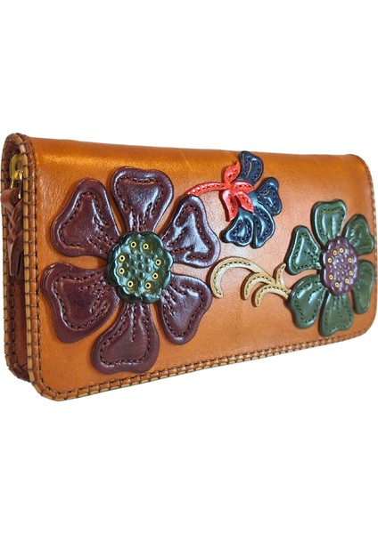 Oşum El Yapımı (Handmade) Çok Bölmeli, Bozuk Para ve Bol kartlık Alanlı Kadın Deri Cüzdan 40062 modelleri