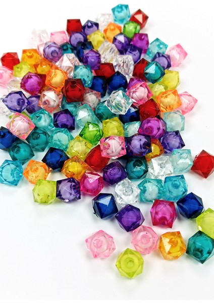 Küp Boncuk Içten Boncuklu Bileklik Çanta Boncuğu 10 mm 50 gr Karışık Renk - BNC447 fiyatları