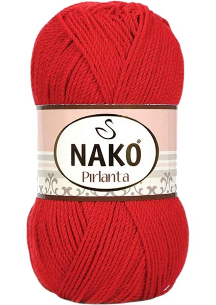 1 Adet Pırlanta Amigurumi El Örgü Ipi Yünü Gelincik Kırmızı 6741