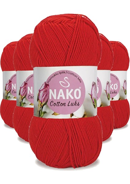 5 Adet Cotton Lüks Yelek Tunik Kazak Bluz Hırka Ipi Yünü Kırmızı 97573