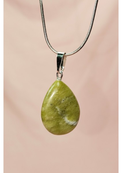 Akuamarin Doğal Taşı Zincirli El Yapımı Kolye Uç: 3 cm Zincir: 20 cm Kutulu modelleri