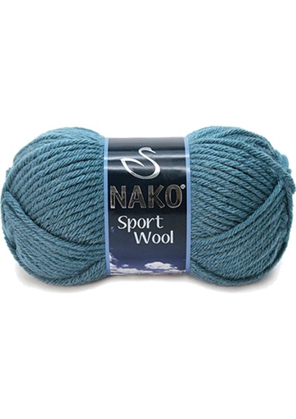 1 Adet Sport Wool Atkı Bere Ceket Yelek Örgü Ipi Yünü No: 185 Fırtına
