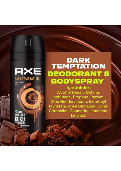 2 Adet Axe Dark Temptatıon Bay Parfüm Kofre 150 ml