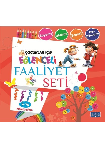 Eğlenceli Faaliyet Seti - Kırmızı Kitap - 5+ Yaş