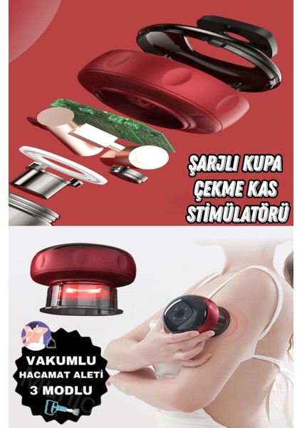 Elektronik Vakum Hacamat Aleti – Masaj, Isı Terapisi ve Hacamat- Kablosuz, Şarjlı, Akıllı Ekranlı fırsatları