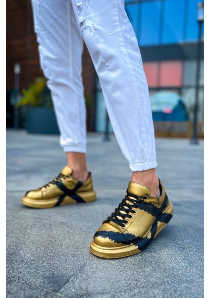 Pittura Özel Baskılı Erkek Sneaker Gold Siyah fırsatları