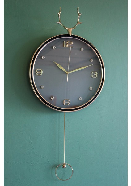 Geyikli Sarkaçlı Duvar Saati ALK1582 - Lisinya