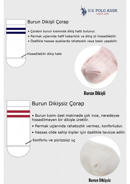 U.s.polo Kız Bebek Çorap USB2208 Pudra Ekru Somon fiyatları