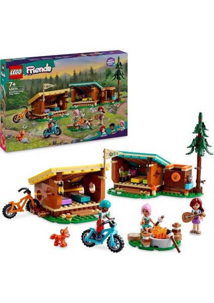 Friends Macera Kampı Şirin Kulübeler 42624-7 Yaş ve Üzeri Kız ve Erkek Çocuklar Için 3 Mini Bebek ve 1 Tilki Figürü Içeren Doğa Rol Yapma Seti, Çocuklar Için Doğum Günü Hediyesi (437 Parça)