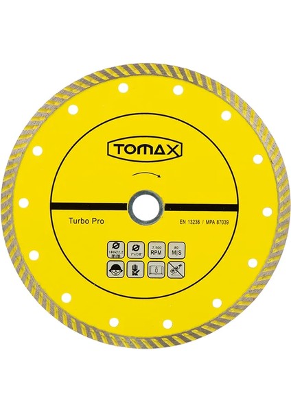 Tomax Turbo Elmas Mermer Granit Kesici 180X2,2X22