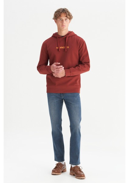 Pamuklu Regular Fit Normal Kesim Kapüşonlu Logo Detaylı Sweatshirt fiyatları