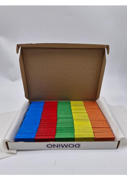 Domino Taşı-Renkli Ahşap 100 Parça Bloklar fiyatları