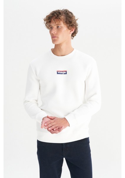 Pamuklu Regular Fit Normal Kesim Bisiklet Yaka Logo Detaylı Sweatshirt modelleri