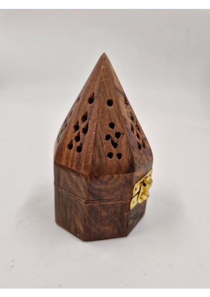 Piramit Konik Ahşap Tütsü Yakma Kutusu No2 modelleri