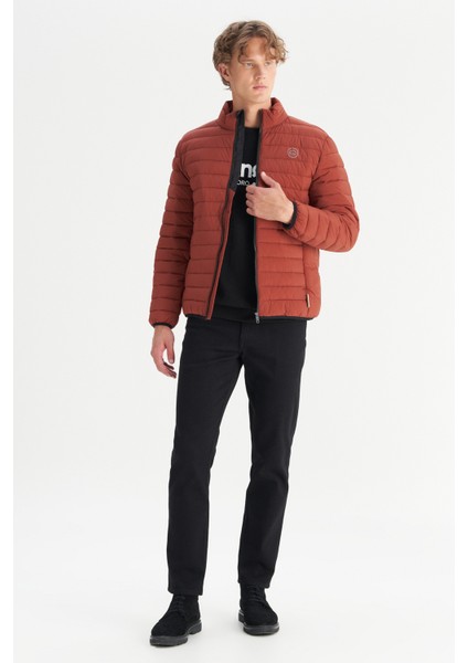 Regular Fit Normal Kesim Dik Yaka Cepli Şişme Mont fiyatları