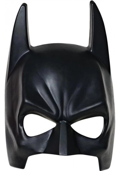 Siyah Renk Çocuk Boy Arkadan Lastikli Batman Maskesi Yarasa Adam