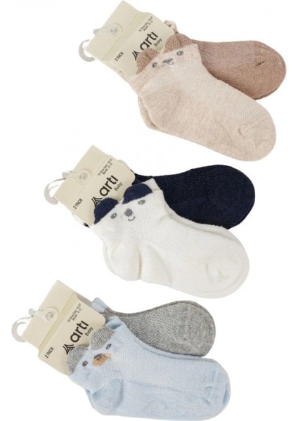 Katamino Salaman 2' Li 3D Erkek Bebek Patik Çorap K48025 Asorti