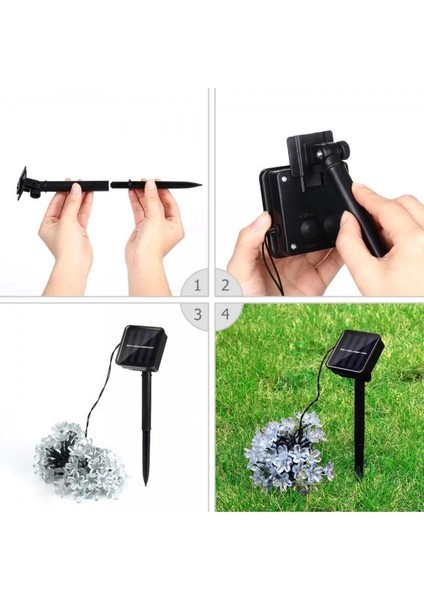 Solar 30 Ledli Çiçekli Günışığı Bahçe Aydınlatma Dekorasyon Güneş Enerjili - Lisinya fiyatları