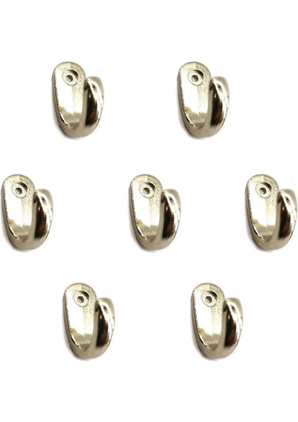 Büyük Tekli Fincan Askı, Dekor Askısı - Nikel, 100 Adet, 12X23X30 mm - Lisinya