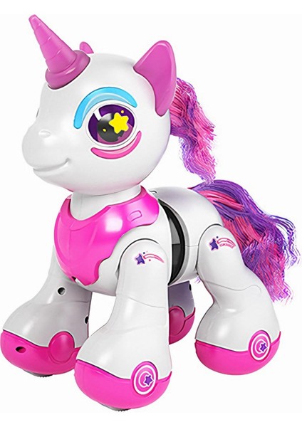 Uzaktan Kumandalı Sesli Işıklı Müzikli Pilli Dokunma Sensörlü Interaktif Robot Unicorn At