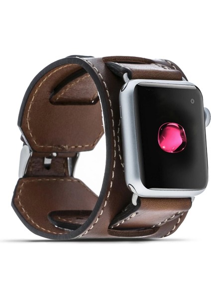 Apple Watch Uyumlu Deri Kordon 38-40-41MM Cuff Taba indirimleri